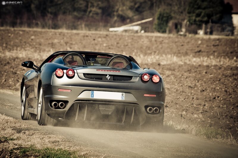 Silver Ferrari Convertible — Gray, Dynamic