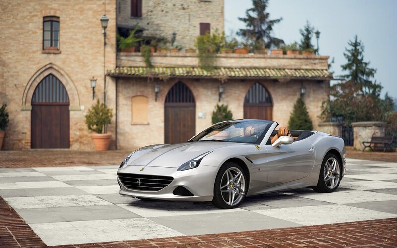 Silver Ferrari Convertible — Serene