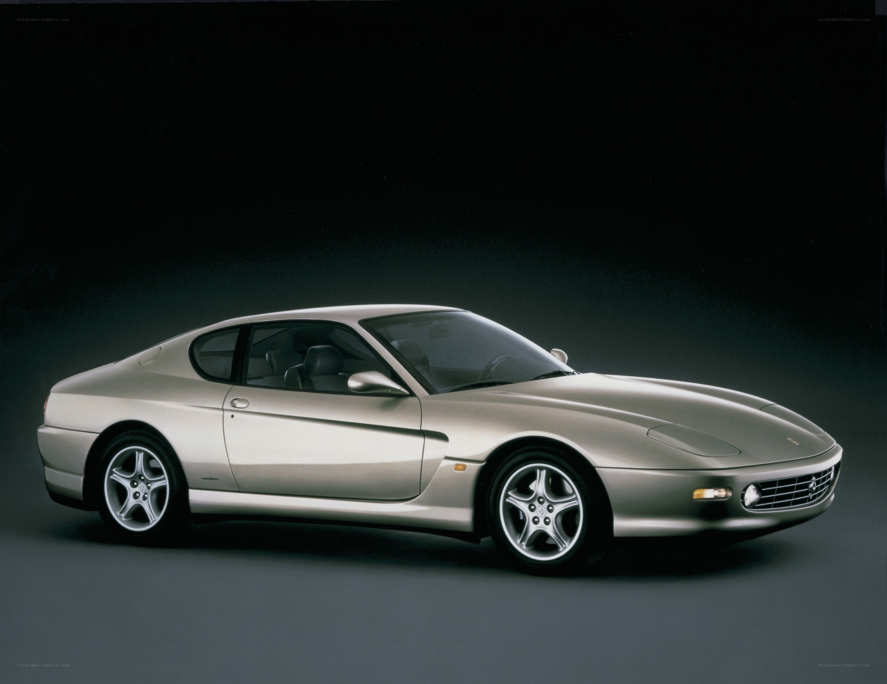silver ferrari coupe