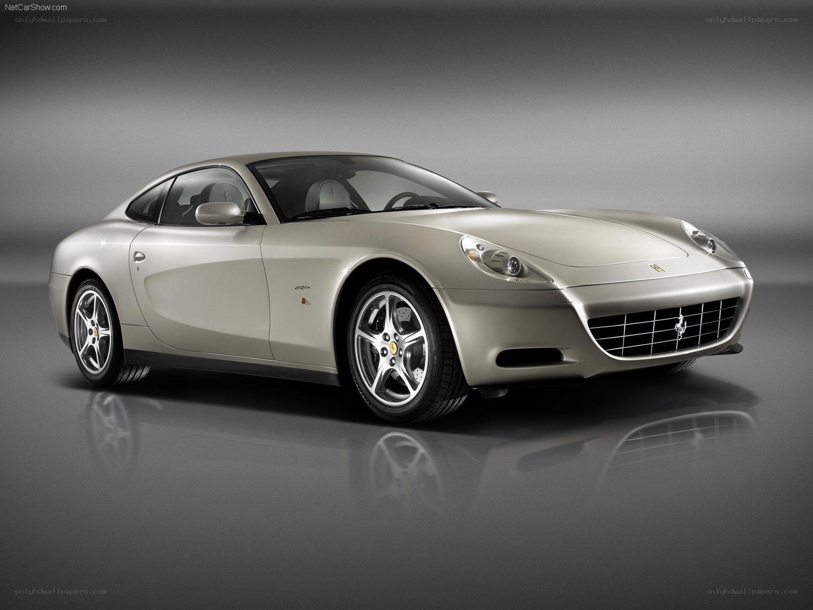 silver ferrari coupe