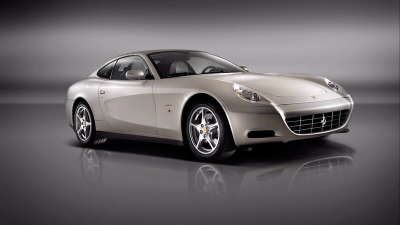 silver ferrari coupe