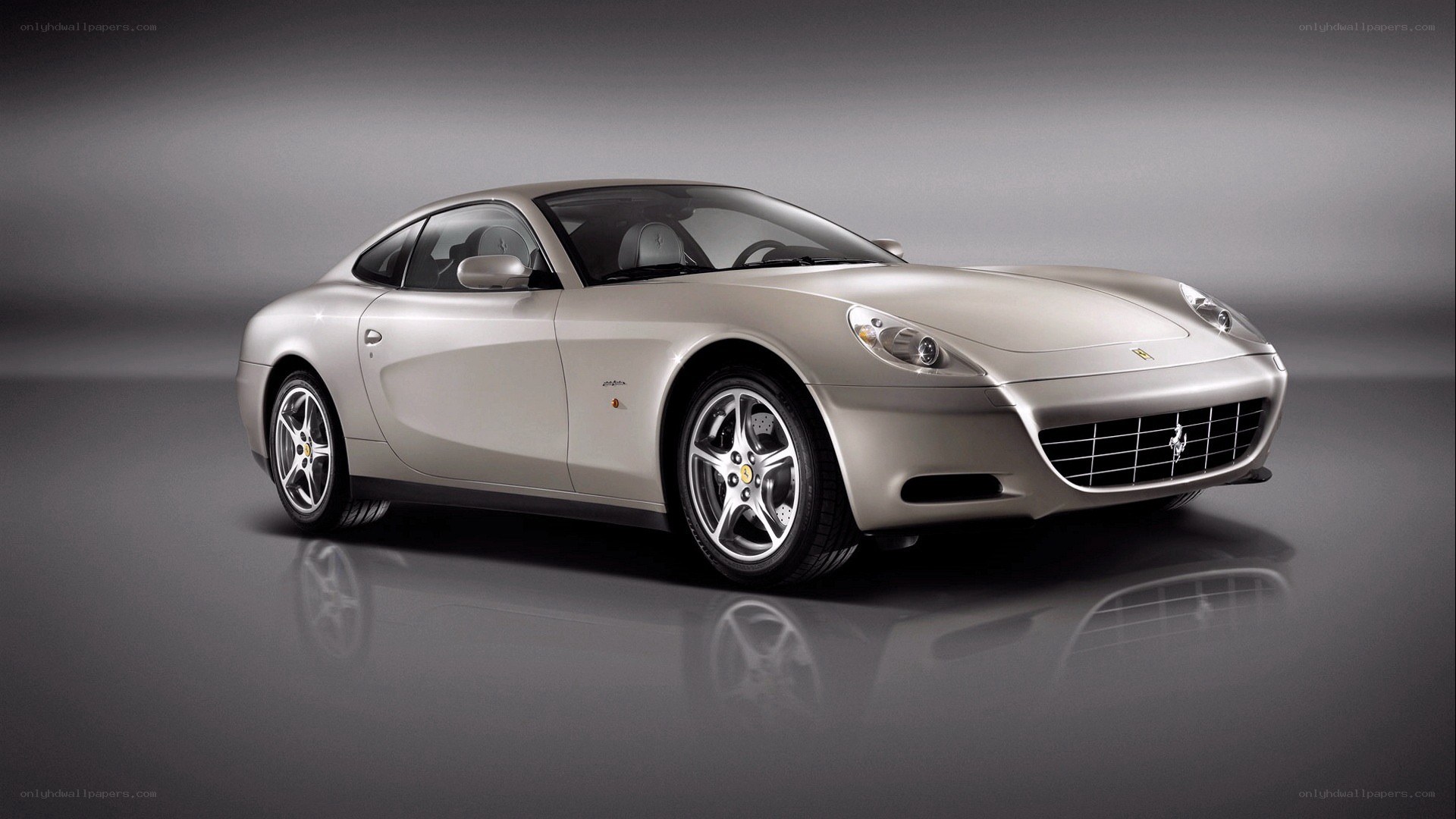 silver ferrari coupe