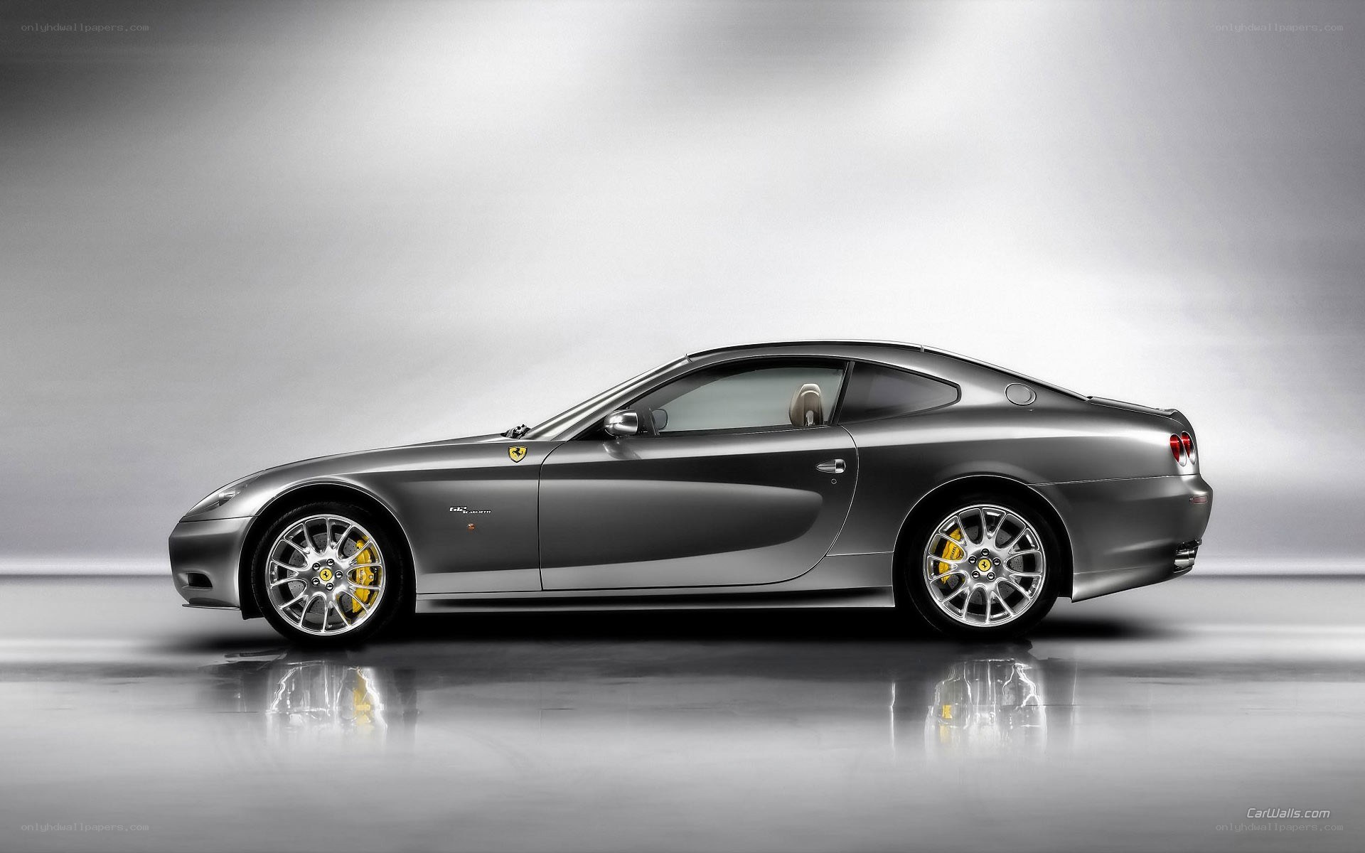 silver ferrari coupe