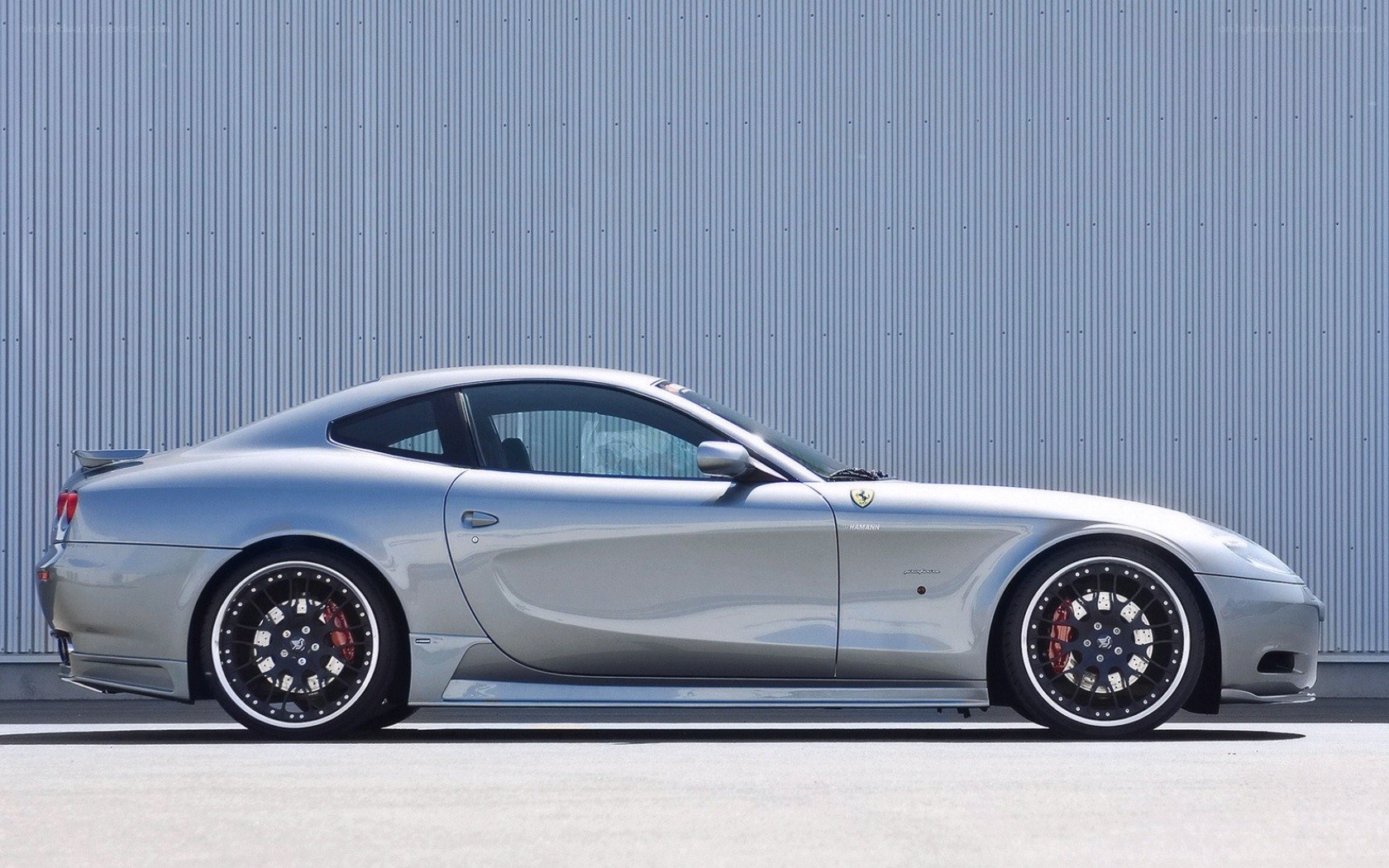 silver ferrari coupe
