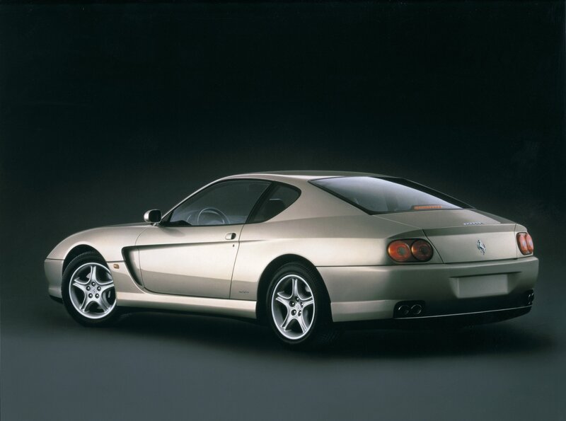 Silver Ferrari Coupe — Dramatic, Photograph, Car, Wheels, Taillights, Black
