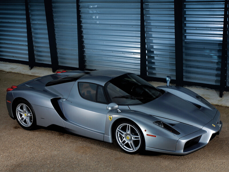 Silver Ferrari Enzo — Dramatic