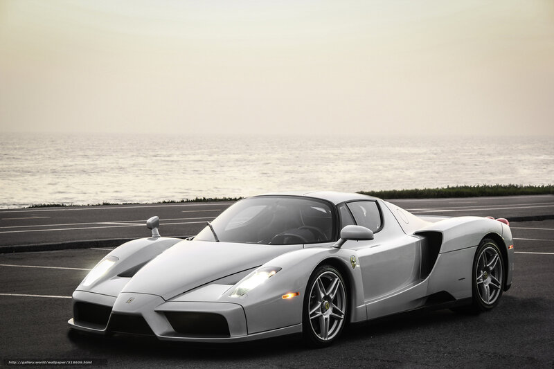 Silver Ferrari Enzo — White