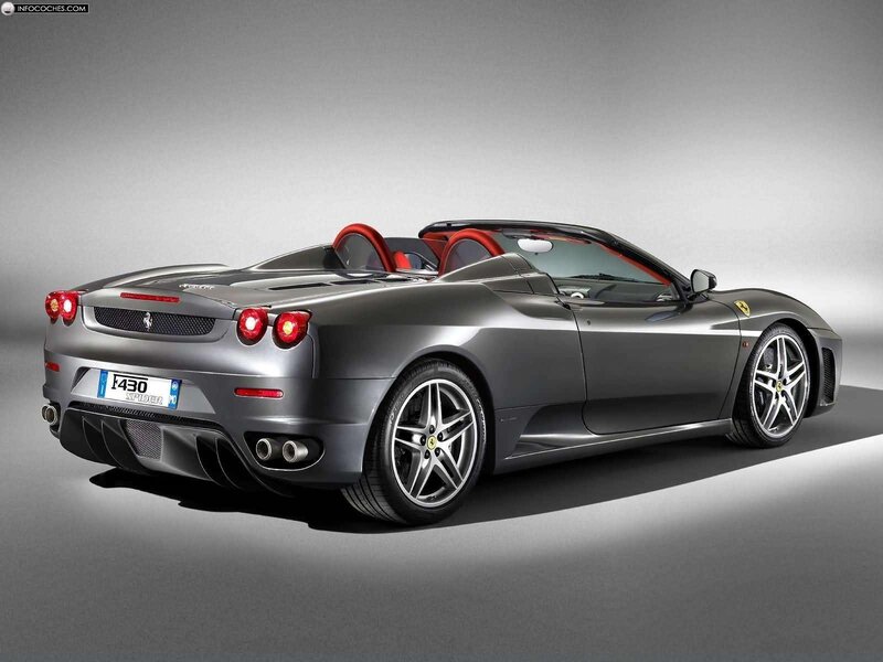 Silver Ferrari F430 Spider