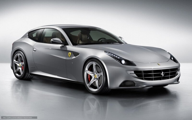 Silver Ferrari FF sports car