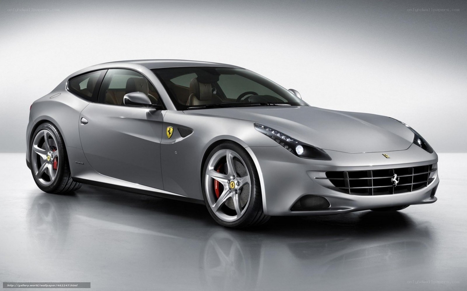 Silver Ferrari FF sports car