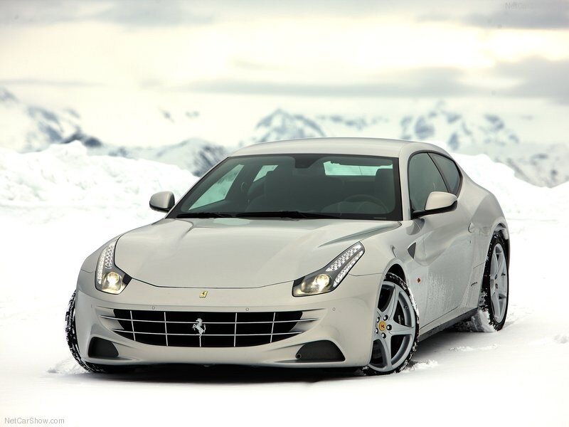 Silver Ferrari Ff — White