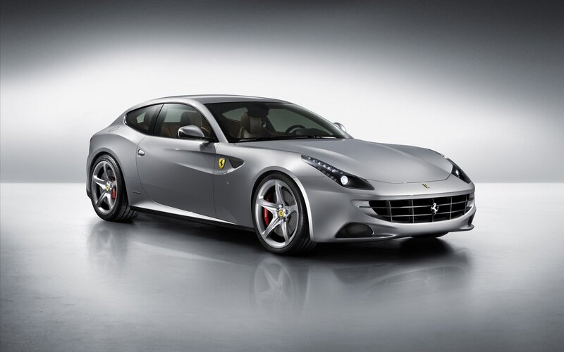 Silver Ferrari Gran Turismo — Dramatic, Photograph, Car