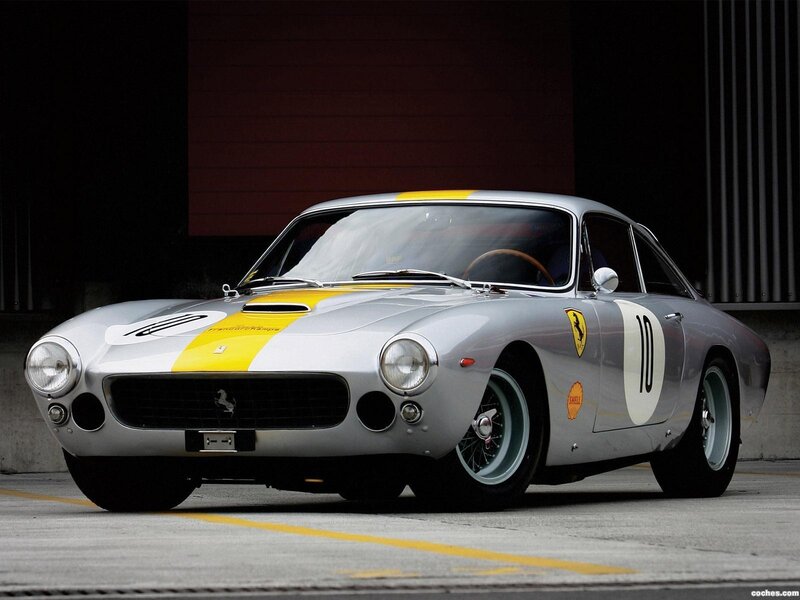 Silver Ferrari race car