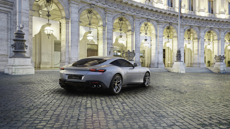 Silver Ferrari Roma