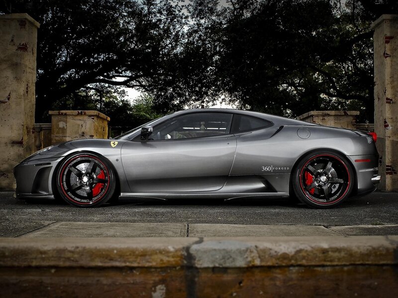 Silver Ferrari sports car