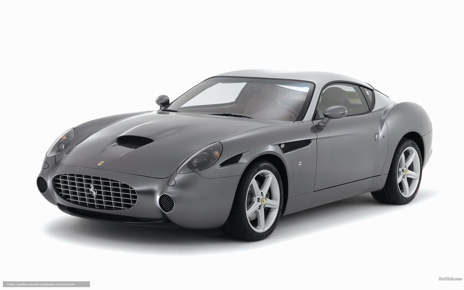 Silver Ferrari sports car