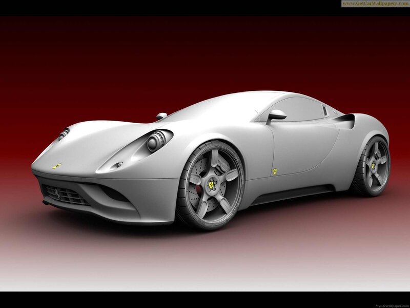 Silver Ferrari sports car