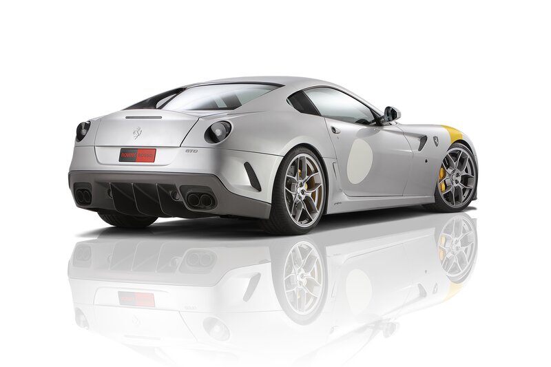silver ferrari sports car