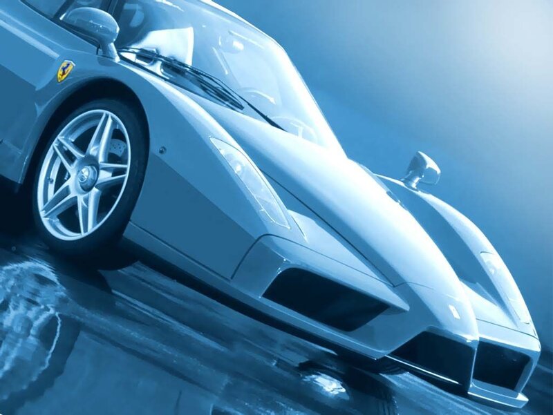 silver ferrari sports car