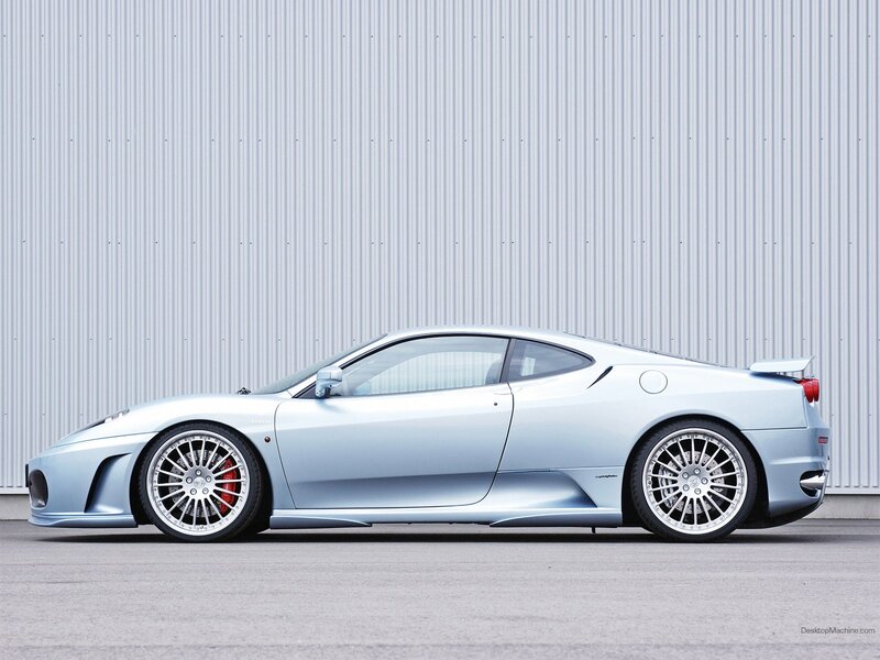 silver ferrari sports car