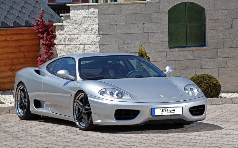 Silver Ferrari sports car