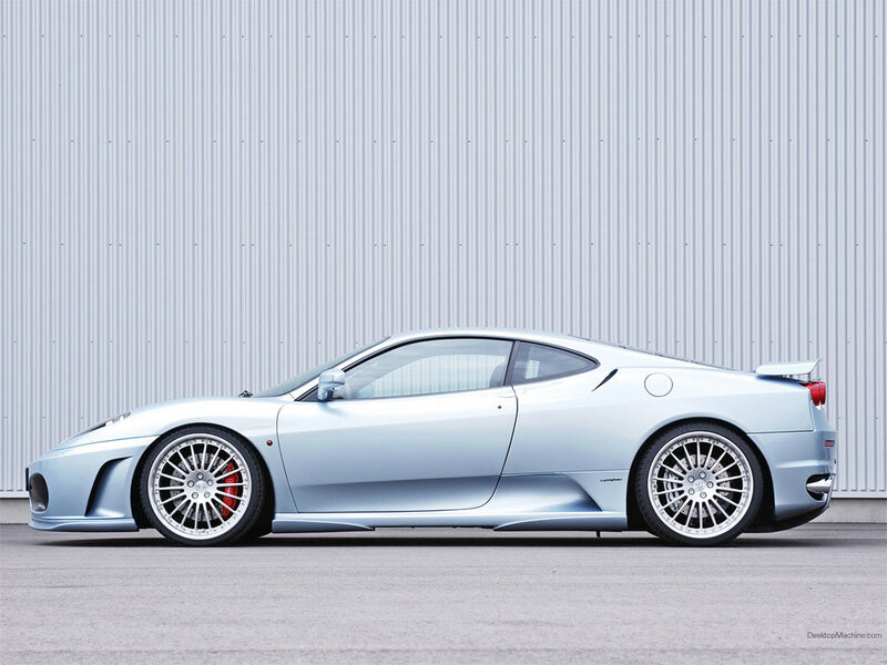 silver ferrari sports car