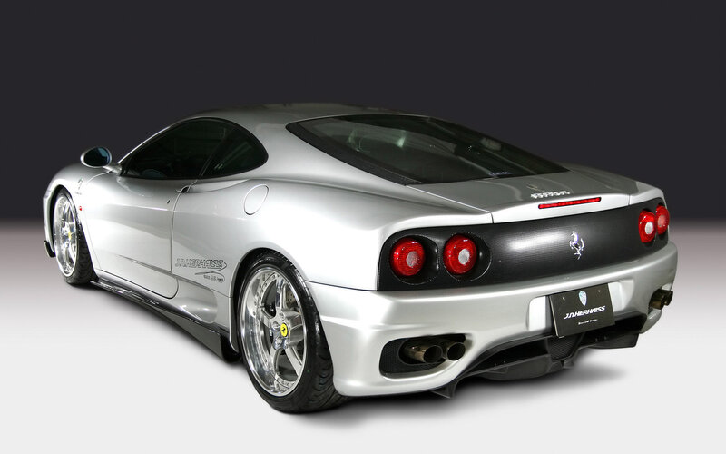 silver ferrari sports car