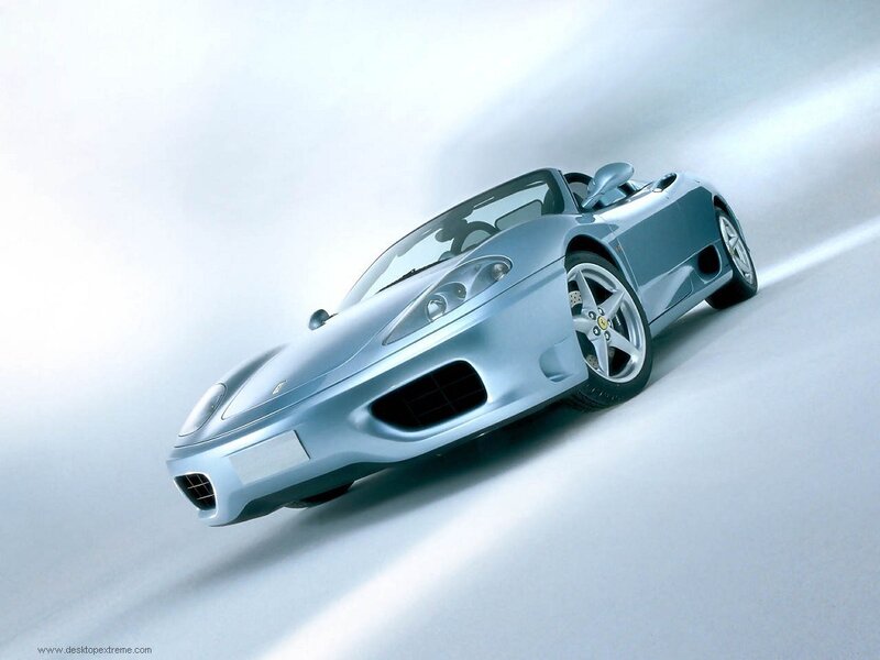 silver ferrari sports car