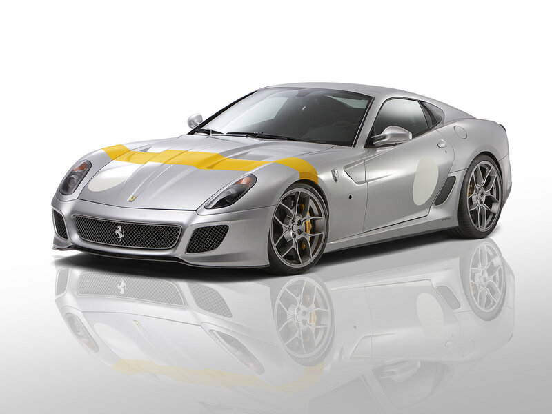 Silver Ferrari Sports Car — Clean, Professional