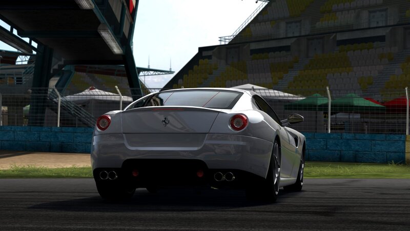 Silver Ferrari Sports Car — Gray, Calm