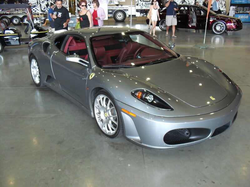 Silver Ferrari Sports Car — Gray
