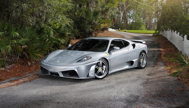 Silver Ferrari Sports Car — Serene