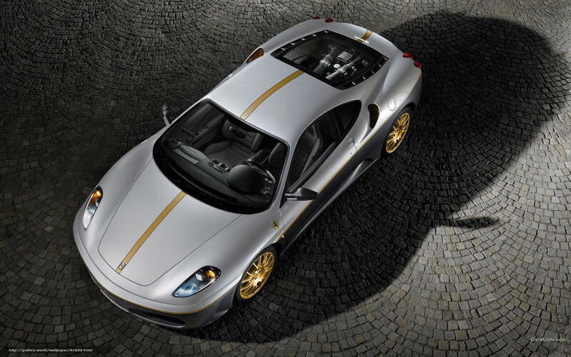 Silver Ferrari with gold accents