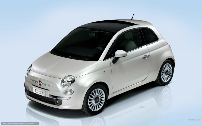 Silver Fiat 500 Car — Neutral