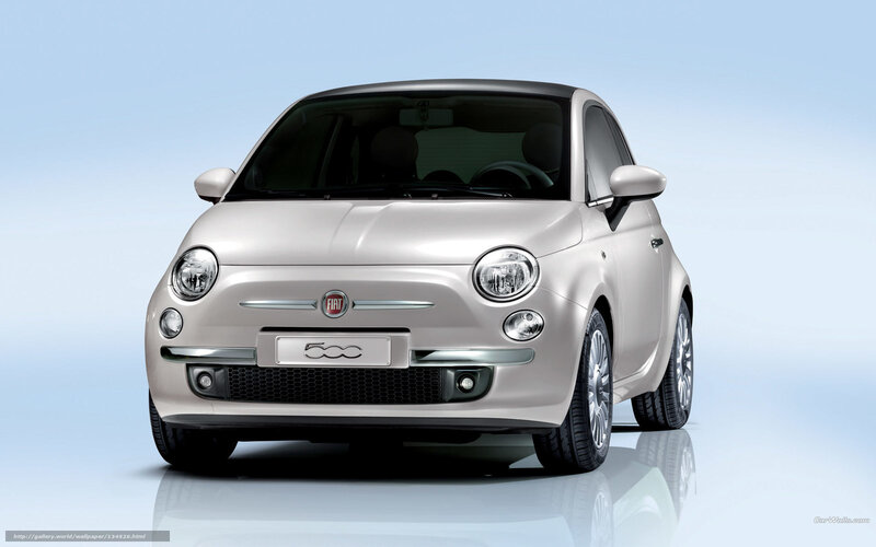 Silver Fiat 500 car