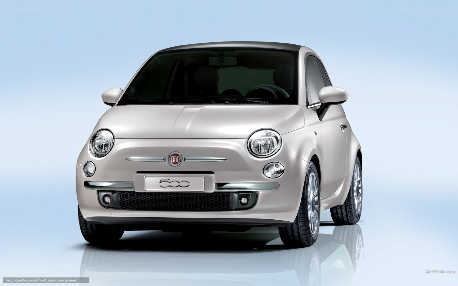 Silver Fiat 500 car
