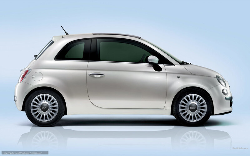 silver fiat 500 side view