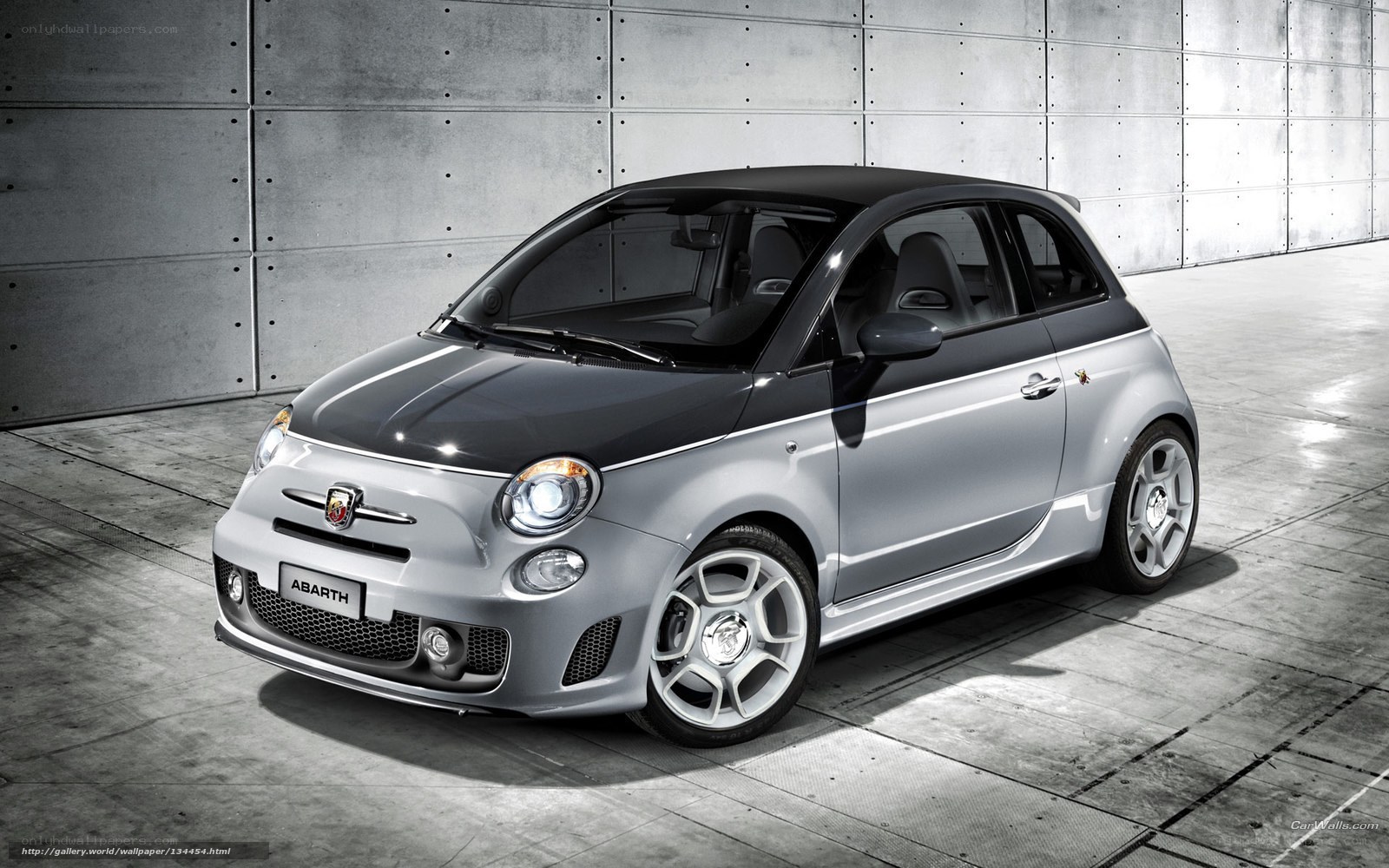 Silver Fiat Abarth car
