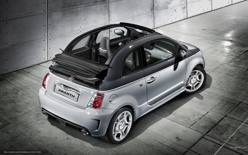 Silver Fiat Abarth Convertible — Dramatic