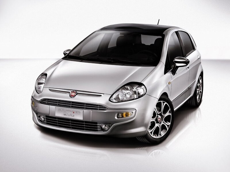 Silver Fiat Punto Evo