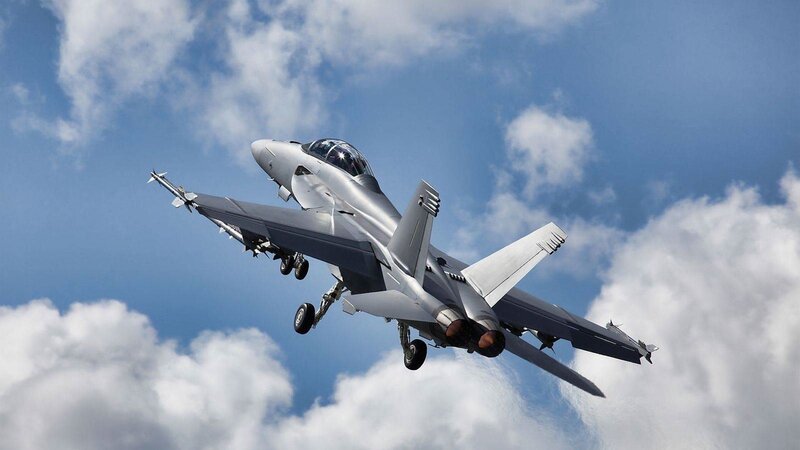 Silver Fighter Jet — Blue, Dynamic