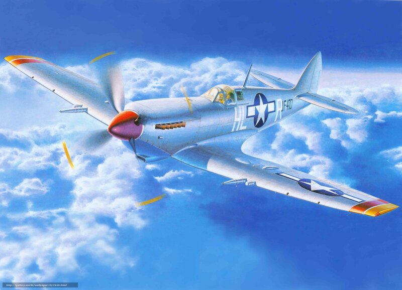 Silver Fighter Plane — Blue, Dramatic