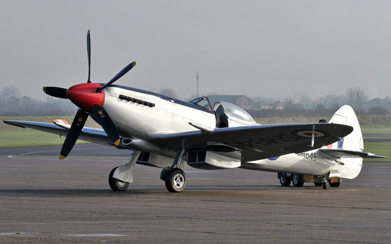 Silver Fighter Plane — Gray, Calm