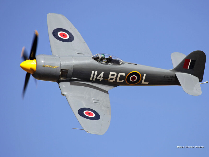 Silver Fighter Plane — Gray, Dynamic, Afternoon