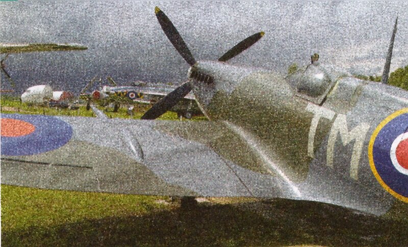 Silver Fighter Plane — Gray, Overcast