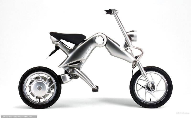 Silver folding electric bike