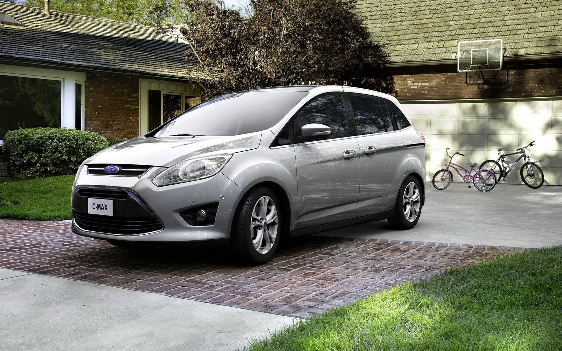 Silver Ford C-Max in driveway