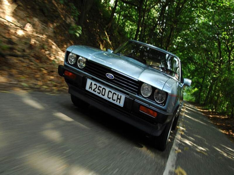 Silver Ford Capri