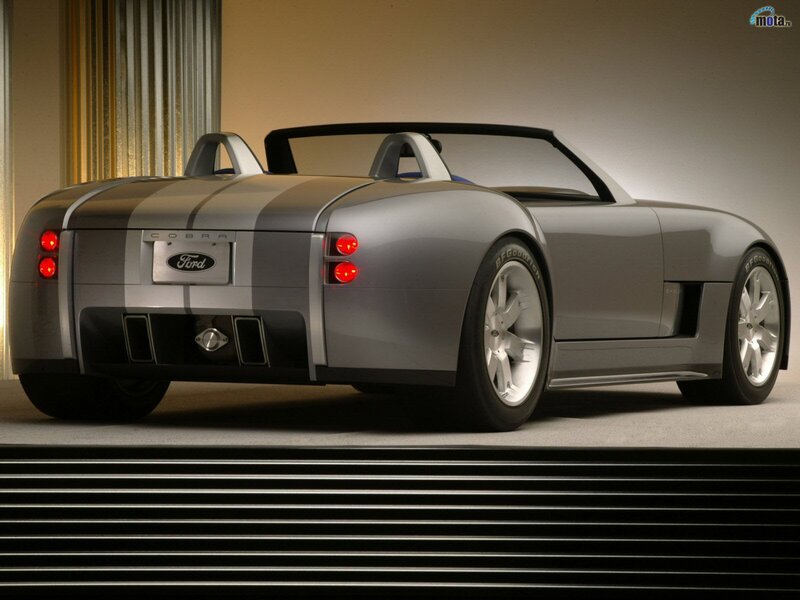 Silver Ford Cobra concept car