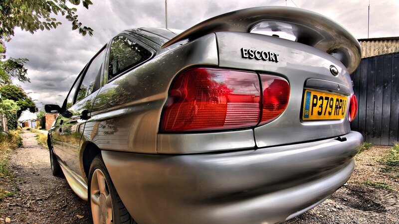 silver ford escort car
